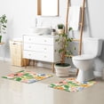 thumbnail image 6 of Yayeee Bath Rugs for Bathroom Floor Set of 2 Non Slip Fluffy Soft Absorbent Mat, Retro Pink Floral, 6 of 7