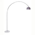 thumbnail image 1 of HomeRoots 431780 Silver Metal Arched Floor Lamp, White, 1 of 1