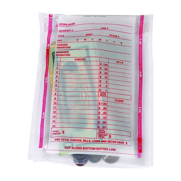 PermaLOK Till Bags 3 Gusset Clear 1000 585013