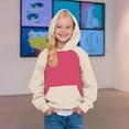 thumbnail image 7 of Mercatoo Youth Ho𝐨die Sweatshirt 𝗖olorblock Color Long Sleeve Pullover Ho𝐨die for Girls Boys with Pocket, 7 of 7