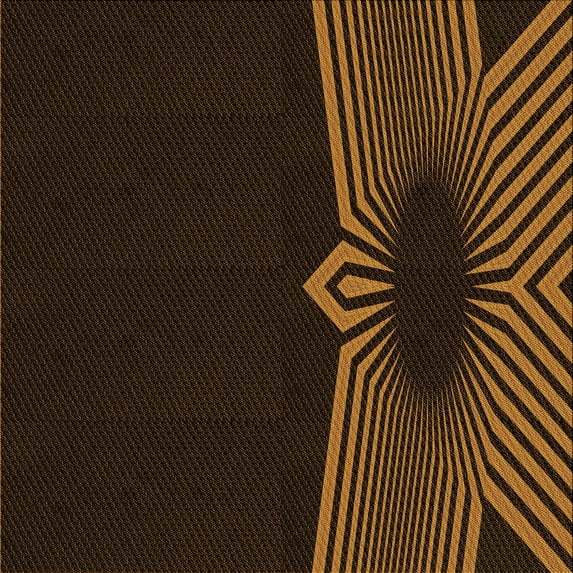 Ahgly Company Machine Washable Indoor Square Transitional Saddle Brown Area Rugs, 6' Square