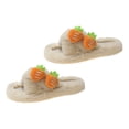 thumbnail image 5 of Women ry Slippers Faux Slippers Open Toe Indoor Outdoor with Rubber Sole Fuzzy Cozy for Ladies Fashion Slippers House Slippers 40, 5 of 8
