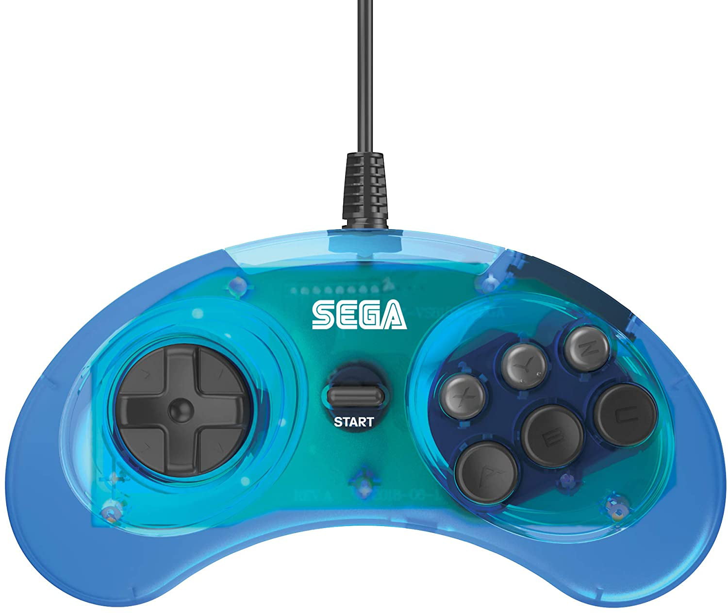 Paragraaf Mooi bodem Restored Retro-Bit Sega Genesis Wired Controller Sega 6 Button Arcade Pad  for Sega Genesis Mini, PS3, PC, Mac, Steam, Switch - USB Port - Clear Blue  RB-SGA-034 (Refurbished) - Walmart.com