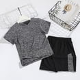 thumbnail image 2 of NIEWTR Boys Clothes Athletic Outfits Set Shorts and Soft T-Shirt Crew Neck Summer Kids Outfit(Grey,3-4 Years), 2 of 4