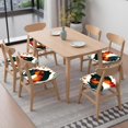 thumbnail image 6 of Rooster with Floral Wreath Seat Covers for Dining Room Chairs Set Of 6,Stretch Printed Washable Chair Seat Cover with Elastic Ties and Button,Removable Waterproof Couch Cushion Covers, 6 of 6