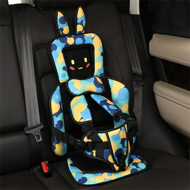 AVEKI Baby Seat Chair Portable Car Safety Cushion Breathable Kids Sitting Mattress for Children Under 12 Years Old Camouflage Print Rabbit
