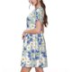 thumbnail image 2 of Easygdp Daisies Flowers para Vestido Transpirable de Mujer, Vestido Suelto de Manga Corta con Pliegues y Bolsillos para el Verano, 2 of 6
