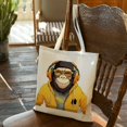 thumbnail image 6 of COMIO Cool Monkey Canvas Tote Bag Large Shoulder Bag For Women And Girl Shopping Bags Reusable Canvas Handbags, 6 of 8