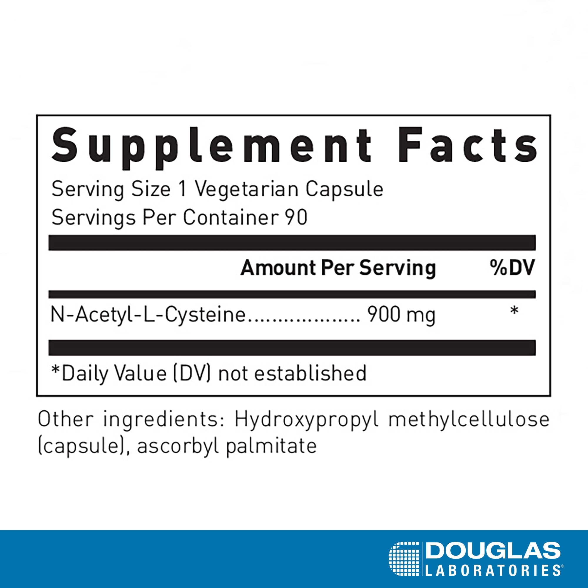 Douglas Laboratories N-Acetyl-L Cysteine (900 mg.) | Glutathione Precursor for Antioxidant Protection | 90 Capsules