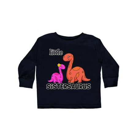 

Inktastic Little Sistersaurus Gift Toddler Toddler Girl Long Sleeve T-Shirt