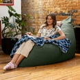 thumbnail image 2 of Jaxx Pillow Saxx 5.5-Foot Décor Bean Bag Giant Floor Pillow Lounge, Lush Velvet Green, 2 of 10