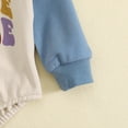 thumbnail image 4 of Toddler Romper Infant Boys Girls Long Sleeve Letter Prints Romper Newborn Kids Spring Clothes Newborn Onesies Boy Blue 12 Months-18 Months, 4 of 6