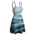 thumbnail image 4 of Ocean Ripple Texture Sweet Elegant Slip Dress Women Korean Kawaii Dress, 4 of 6