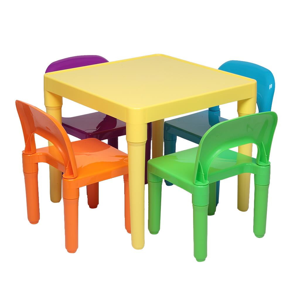 Ubesgoo Kids Plastic Table and 18 Chairs Set, Toddler Activity ...