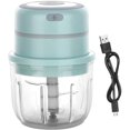 thumbnail image 1 of Electric Mini Garlic Chopper Food Slicer Portable Garlic Grinder Blender Food Processor For Pepper Chili Vegetable Nuts Meat 300ML USB Rechargeable, 1 of 8