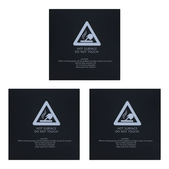 HINTRMENT 3 Pcs 3D Printing Build Surface Black Square Heatbed Compatible 22 * 22 Cm