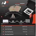 thumbnail image 3 of A-Premium 13.68 inch (322 mm) Front Vented Disc Brake Rotors + Ceramic Pads Kit Compatible with Select Mercedes-Benz Models - C300 2011/2013-2014, C350 2008-2015, E250, E350, E400, SLK300, SLC300, 3 of 9