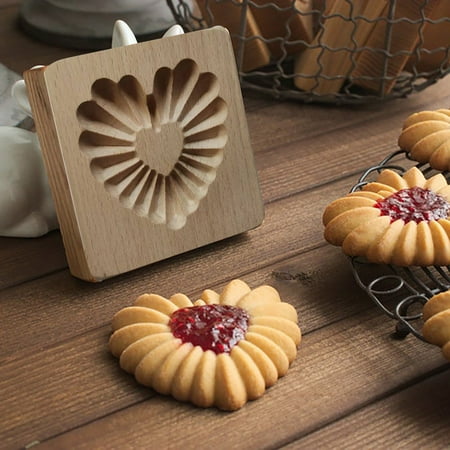 

DJKDJL Cookie Mold Cookie Embossing Mold Wooden Cookie Mold Art Gift