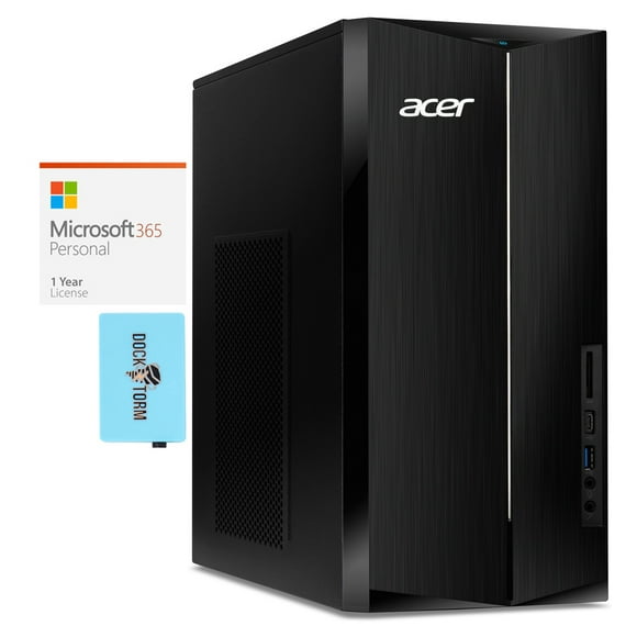 Acer Aspire TC TC-1780-UA92 Home/Business Desktop (Intel i5-13400 10-Core, Intel UHD 730, 8GB RAM, 512GB PCIe SSD, Wifi, Win 10 Pro) with Microsoft 365 Personal , Dockztorm Hub