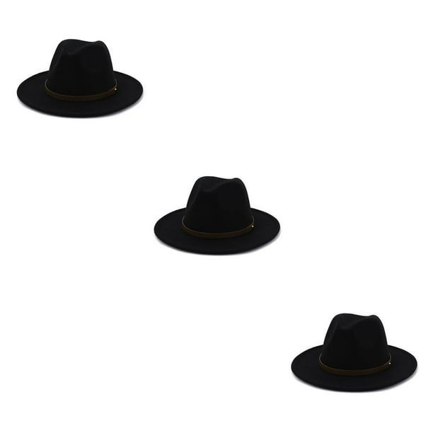 Sonducket Sombrero grande de invierno, vestido de Color a la moda, gorras elegantes, lana cálida, mujeres, hombres, vaquero, niños, boda, Type3 NO3