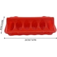 thumbnail image 5 of 3 Pack Automatic Poultry Feeder, Spill-Proof Chick Feeder for Coop, Cage & Brooder, Adjustable Dispenser with Multiple Feeding Holes, Easy Clean Hanging Design for Chickens, Ducks & Quail（Red, C）, 5 of 7