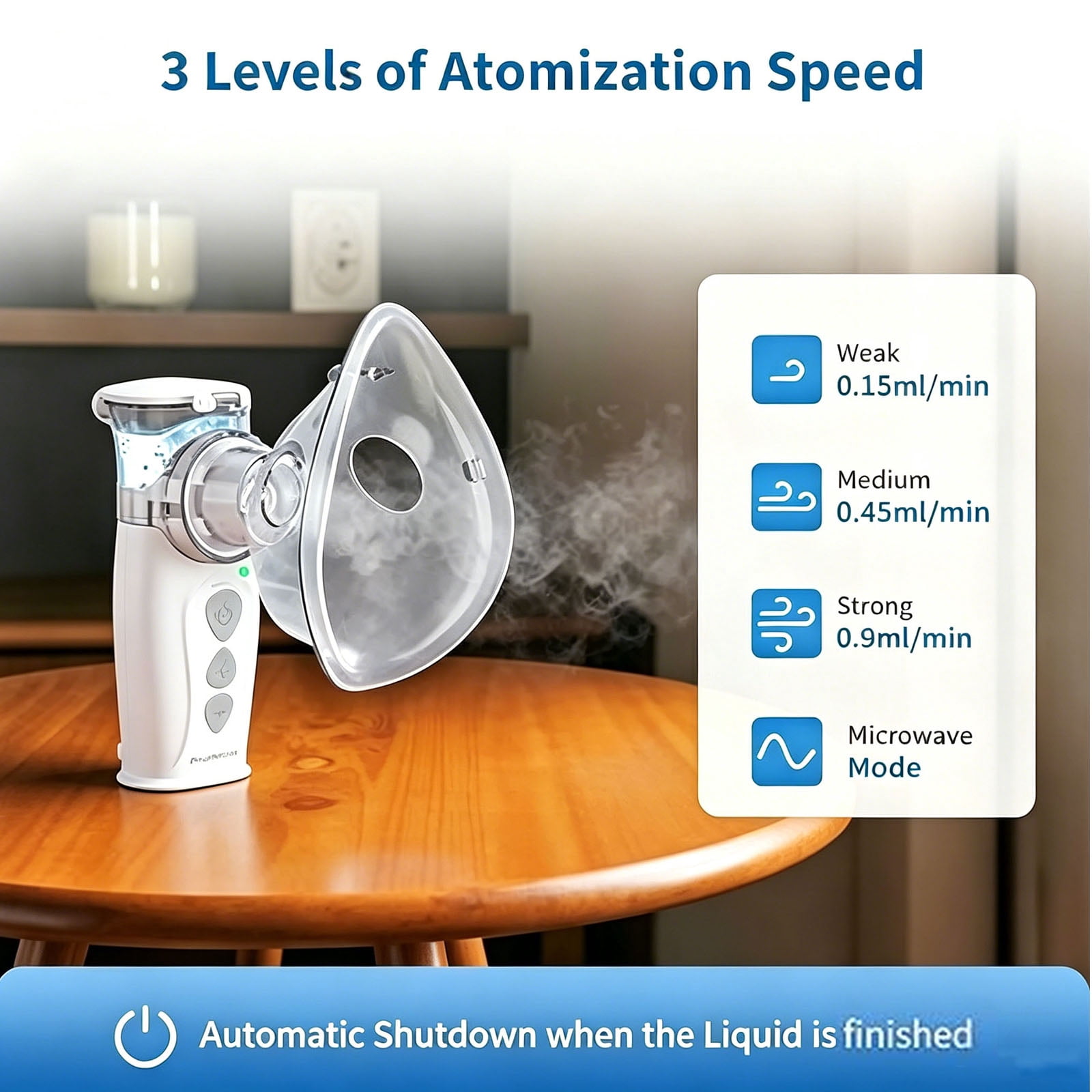 Personal Portable Humidifiers,Ultrasonic Cool Mist,Auto-Cleaning Rechargeable Handheld Personal Steam Inhaler, Vaporizer, Humidifier With Case,Home & Outdoor Use