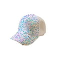 thumbnail image 1 of Sombreros de Sol Mujeres Gorra de Béisbol de Lentejuelas Espumantes, Gorra de Malla Ajustable, Sombrero de Sol Transpirable, Gorra de Béisbol de Viaje Y Gorra Puntiaguda Adecuada para Sombreros de Fie, 1 of 6