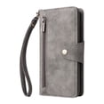 thumbnail image 2 of Feishell for Samsung Galaxy S23 Wallet Case with Wrist Strap,Premium PU Leather Zipper Pocket Magnetic Buckle Folio Flip ID Credit Card Slots Shockproof Kickstand Phone Case for Women Men,Gray, 2 of 15