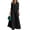 Black, variant on Women’s Office 2 Piece Set, V Neck Long Sleeve Top and Wide Leg Pants Elegant Outfit