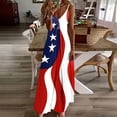 thumbnail image 2 of Levmjia Womens Summer Dresses Flowy Elegant Floral Print Dress and Sleeveless Coverups Round Neck One-Piece Set Plus Size Sleeveless Maxi Dress Independence Day, 2 of 8