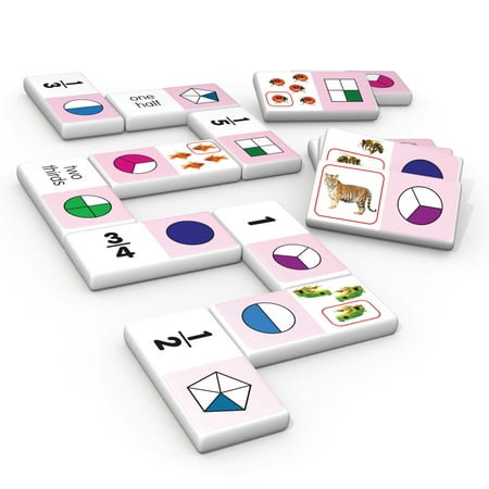 UPC: 0858136006768 | Junior Learning Fraction Dominoes Set of 28