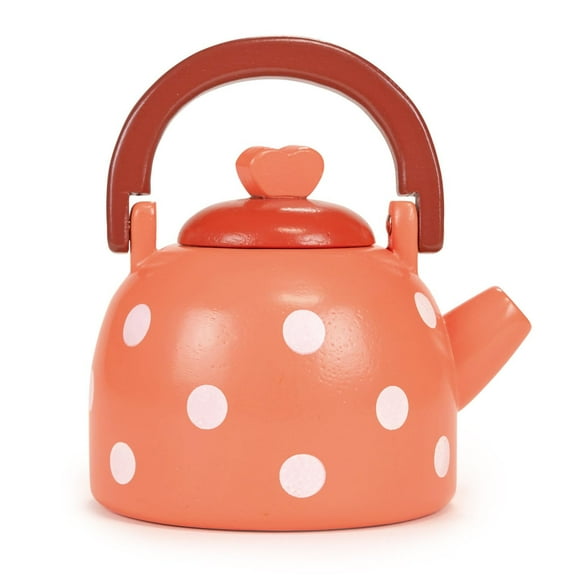 Mentari Toys - Dotty Kettle - Wooden Play Kitchen Accessories - Perfect for Any Tea Party Set - Age 3