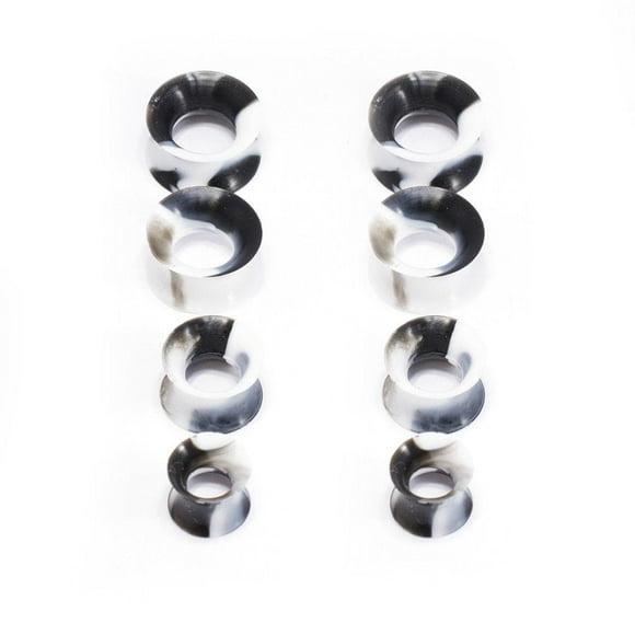 Pair of Marble Design Thin Silicone Flexible Ear Plugs