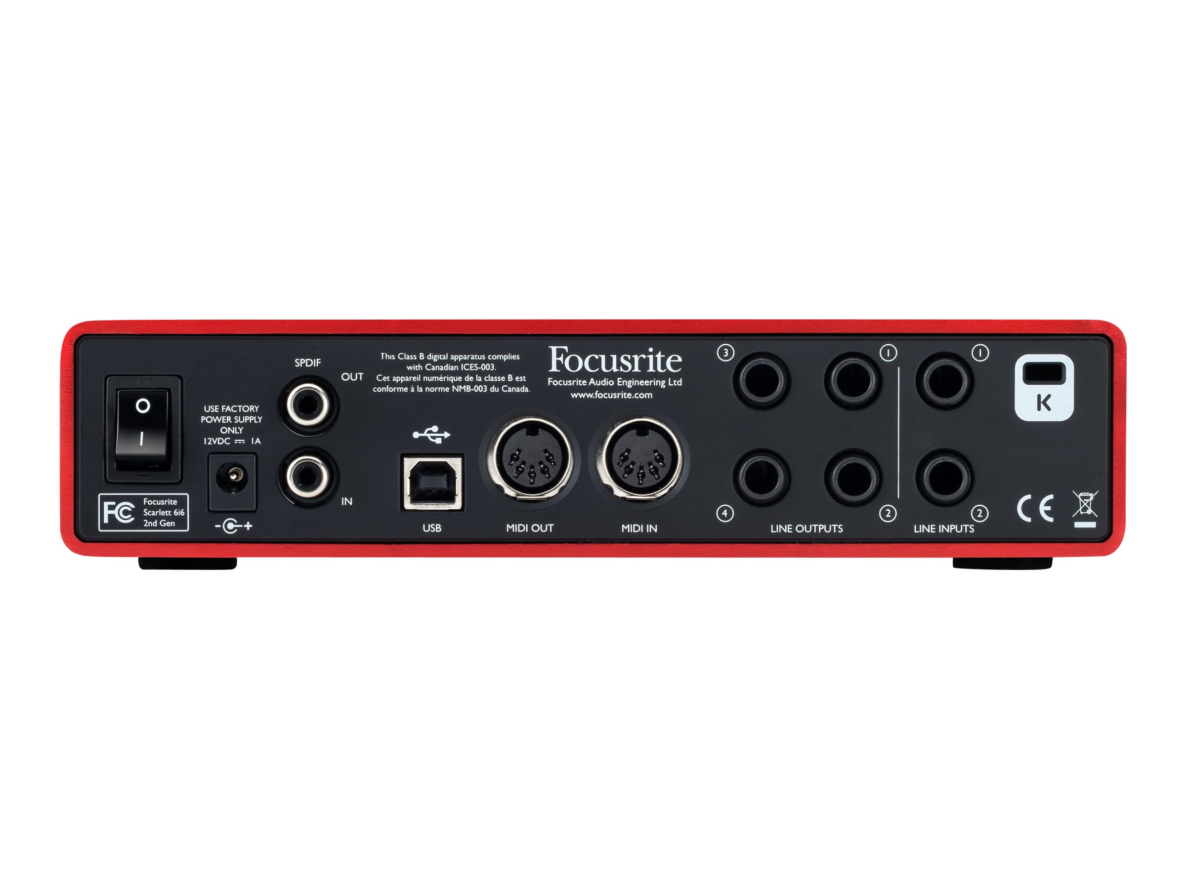 Focusrite Scarlett 6i6 ２nd Gen Focusrite Scarlett 6i6 (2nd Gen) - Audio interface - 24-bit