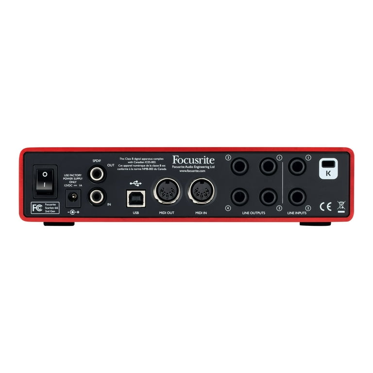 Focusrite Scarlett 6i6 (2nd Gen) - Audio interface - 24-bit