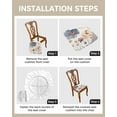 thumbnail image 4 of Stretch Dining Chair Seat Covers Set of 4, Removable Washable Rustic Chair Covers Seat Slipcovers, Flowers Leaves Butterflies Chair Protector Dust-proof Chair Cover Seat for Kitchen/Office Decor, 4 of 6