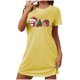 thumbnail image 5 of Camisón corto de talla grande para mujer, camisón de manga corta con estampado de pecho a la moda, camisón para mujer, 5 of 5