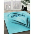 thumbnail image 3 of Ahgly Company Machine Washable Indoor Rectangle Transitional Dark Turquoise Green Area Rugs, 2' x 3', 3 of 7