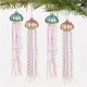 thumbnail image 1 of Medusas de cristal, decoración navideña colgante con cuentas y serpentinas, juego de 4, 1 of 5