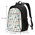 thumbnail image 5 of Salouo Eiffel Tower Pattern Extra Large Travel Laptop,Backpack with USB Charging Port College Backpack Business Work Bag Casual Daypack Fits for Men & Women, 5 of 7