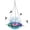 Blue, variant on 2026 New Solar Cascade Hanging Bird Bath Fountain, Outdoor Hanging Bird Bath, Large Humming Birds Baths Fountains, with Solars Pump & Glass Bowl, for Outdoor, Gardens