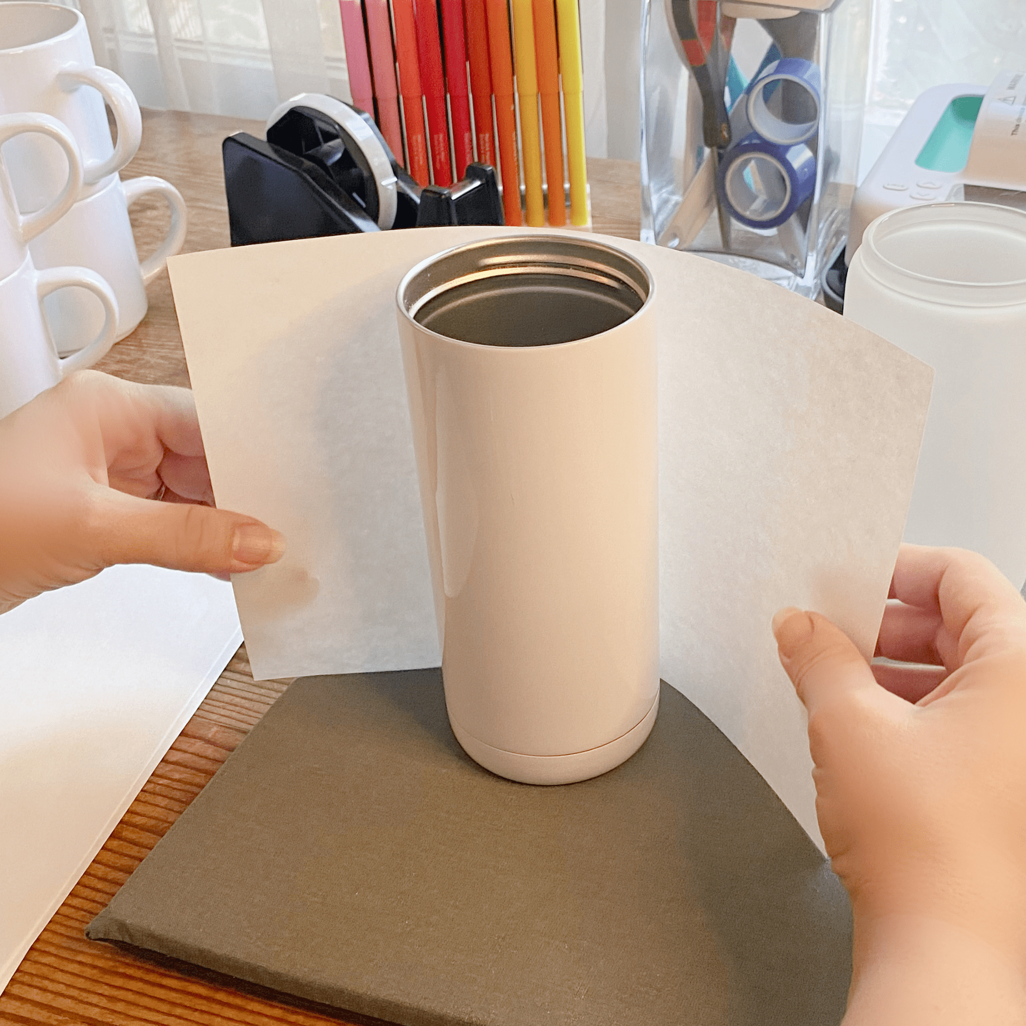 Precut Butcher Paper Sheets for Sublimation Tumblers & Beer Can Glass (various sizes), White, Uncoated