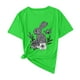 thumbnail image 1 of Camisas de Manga Corta para las Mujeres Moda Casual Impresión Cuello Redondo Suéter Tee Blusas, 1 of 4