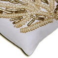 thumbnail image 6 of The HomeCentric Cushion Covers For Chairs, Ivory Pack of 2, 18"x18" (45x45 cm) Throw Pillow Covers, Linen SeaWeeds Pearl, Jute Throw Pillows For Couch, Sea Creatures Beach Style Style - Sea Weed Flow, 6 of 10