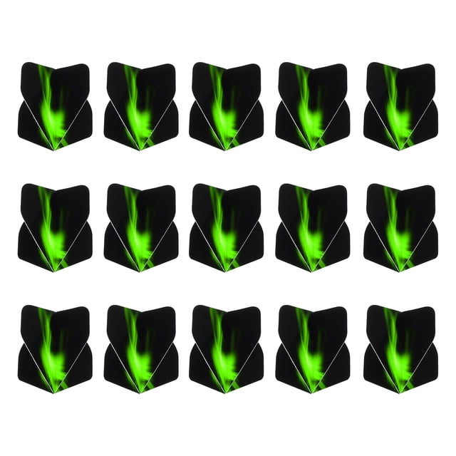 Unique Bargains Fléchettes Standard, Lot de 30 Vols, Noir, Vert