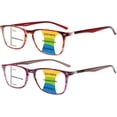 thumbnail image 1 of 2 Pack Progressive Multifocus Reading Glasses Men and Women Computer Blue Light Blocking Anti Eyestrain Readers, 1 of 7