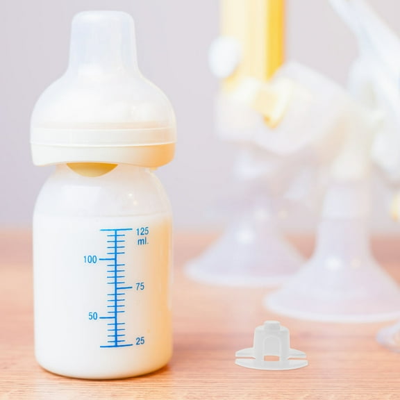 WASHWEPE 5Pcs Leak Proof Ring Caps Breastfeeding Gasket for Mothers Pink Polypropylene Round