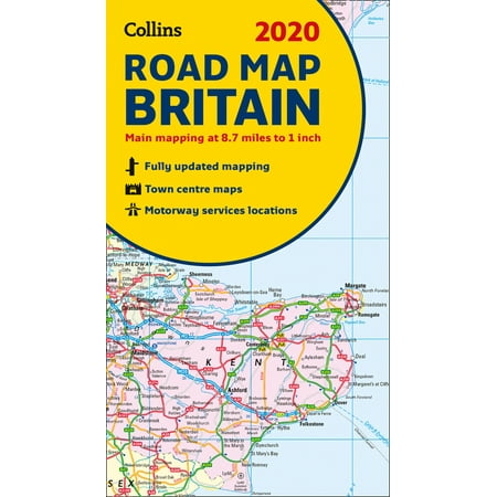 2020 Collins Road Map Britain (Best Roads In Britain)
