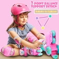 thumbnail image 3 of Patines con forma de unicornio arcoíris para niños y niñas de 2 a 8 años, 3 of 8