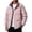 Pinks, variant on Men's Puffer Zip Up Jacket Stand Collar Quilted Winter Coat Plaid Lining Casual Warm Outerwear Long Sleeve Elastic Cuff Padded Jacket for Daily Outdoor Travel Navy XL